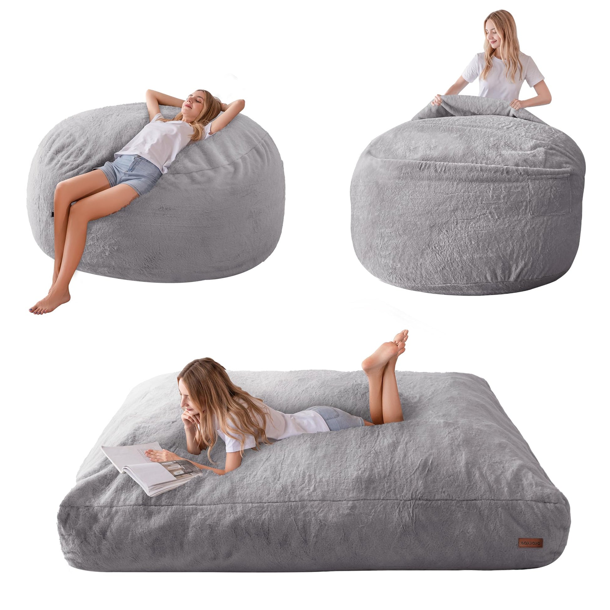 bean bag bed#color_light-grey