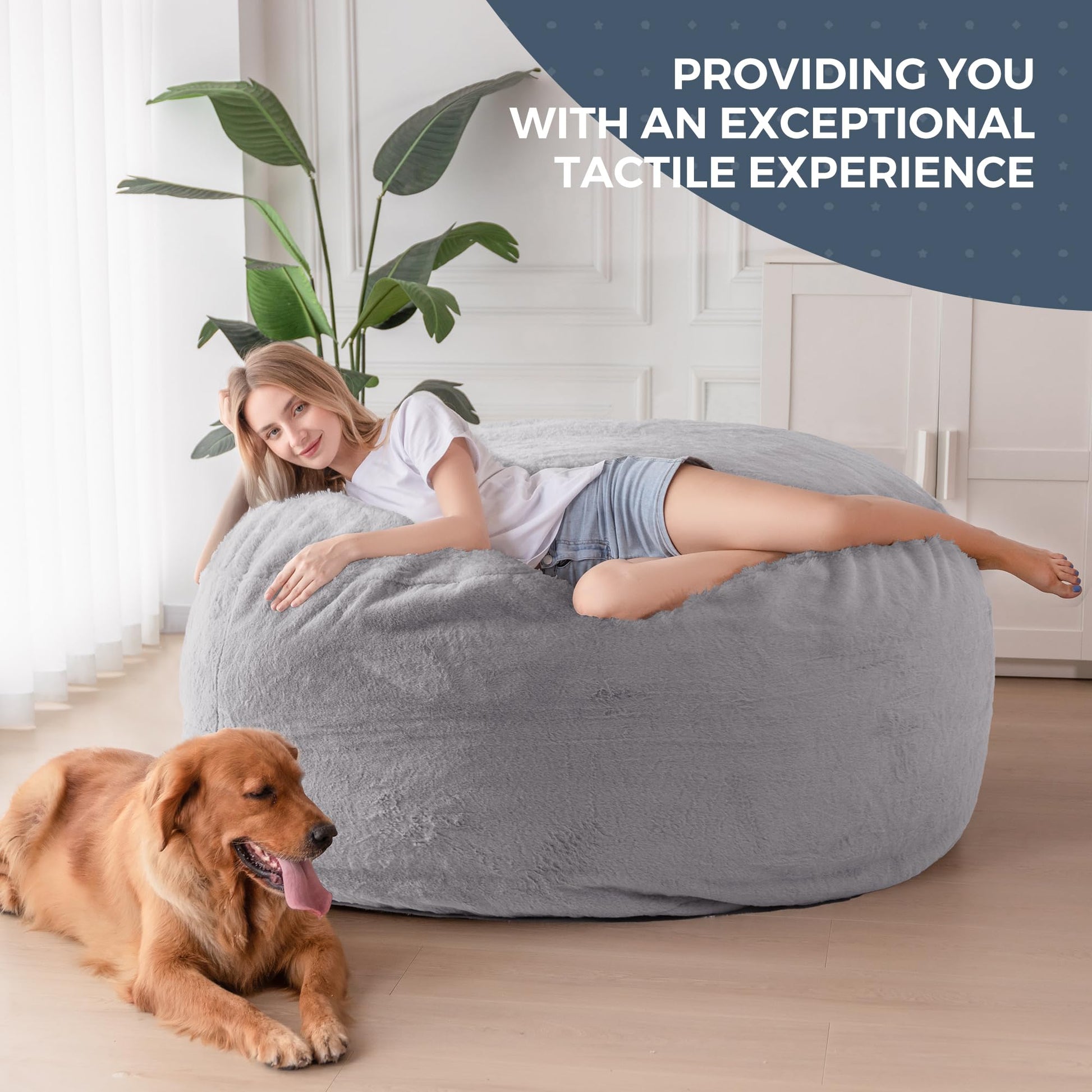 bean bag bed#color_light-grey