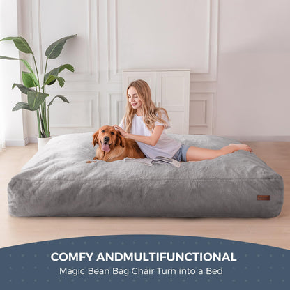 bean bag bed#color_light-grey